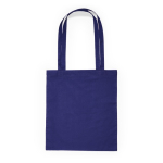 Tote bag en coton avec de longues poignées dans plusieurs couleurs couleur bleu marine deuxième vue
