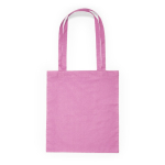 Tote bag en coton avec de longues poignées dans plusieurs couleurs couleur rose clair  deuxième vue