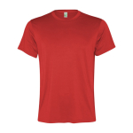 T-shirt technique en polyester recyclé 100 g/m² Roly Direct Slam couleur rouge deuxième vue