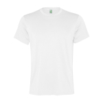 T-shirt technique en polyester recyclé 100 g/m² Roly Direct Slam couleur blanc deuxième vue