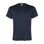 T-shirt technique en polyester recyclé 100 g/m² Roly Direct Slam couleur bleu marine deuxième vue