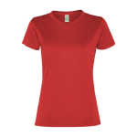 T-shirt femme en polyester recyclé 100 g/m² Roly Direct Slam couleur rouge deuxième vue