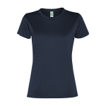 T-shirt femme en polyester recyclé 100 g/m² Roly Direct Slam couleur bleu marine deuxième vue