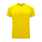 T-shirt technique tissu control dry 135 g/m² Roly Direct Bahrain couleur jaune deuxième vue