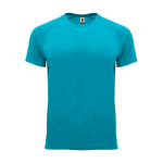 T-shirt technique tissu control dry 135 g/m² Roly Direct Bahrain couleur turquoise deuxième vue