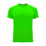 T-shirt technique tissu control dry 135 g/m² Roly Direct Bahrain couleur vert fluorescent deuxième vue