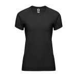 T-shirt technique cintré pour femme 135 g/m² Roly Direct Bahrain couleur noir deuxième vue