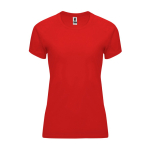 T-shirt technique cintré pour femme 135 g/m² Roly Direct Bahrain couleur rouge deuxième vue