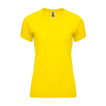 T-shirt technique cintré pour femme 135 g/m² Roly Direct Bahrain couleur jaune deuxième vue