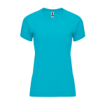T-shirt technique cintré pour femme 135 g/m² Roly Direct Bahrain couleur turquoise deuxième vue