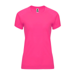 T-shirt technique cintré pour femme 135 g/m² Roly Direct Bahrain couleur rose fluorescent deuxième vue