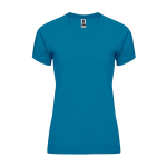 T-shirt technique cintré pour femme 135 g/m² Roly Direct Bahrain couleur bleu bondi deuxième vue