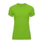 T-shirt technique cintré pour femme 135 g/m² Roly Direct Bahrain couleur vert lime deuxième vue