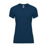T-shirt technique cintré pour femme 135 g/m² Roly Direct Bahrain couleur bleu marine deuxième vue