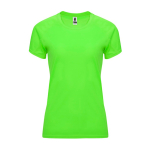 T-shirt technique cintré pour femme 135 g/m² Roly Direct Bahrain couleur vert fluorescent deuxième vue