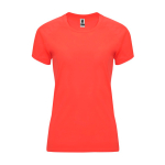 T-shirt technique cintré pour femme 135 g/m² Roly Direct Bahrain couleur corail deuxième vue
