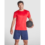 T-shirt technique en polyester 135 g/m² Roly Direct Daytona couleur rouge première vue d'usage