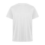 T-shirt technique en polyester 135 g/m² Roly Direct Daytona couleur blanc deuxième vue