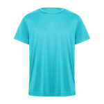 T-shirt technique en polyester 135 g/m² Roly Direct Daytona couleur turquoise deuxième vue