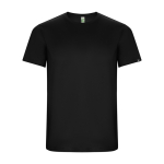 T-shirt technique en tissu recyclé 135 g/m² Roly Direct Imola couleur noir deuxième vue