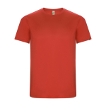 T-shirt technique en tissu recyclé 135 g/m² Roly Direct Imola couleur rouge deuxième vue