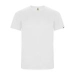 T-shirt technique en tissu recyclé 135 g/m² Roly Direct Imola couleur blanc deuxième vue