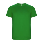 T-shirt technique en tissu recyclé 135 g/m² Roly Direct Imola couleur vert deuxième vue