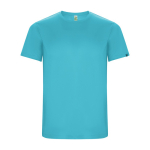 T-shirt technique en tissu recyclé 135 g/m² Roly Direct Imola couleur turquoise deuxième vue