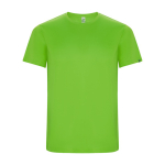 T-shirt technique en tissu recyclé 135 g/m² Roly Direct Imola couleur vert lime deuxième vue