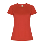 T-shirt en polyester recyclé pour femme 135 g/m² Roly Direct Imola couleur rouge deuxième vue