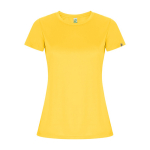 T-shirt en polyester recyclé pour femme 135 g/m² Roly Direct Imola couleur jaune deuxième vue