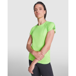 T-shirt en polyester recyclé pour femme 135 g/m² Roly Direct Imola couleur turquoise première vue d'usage