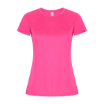 T-shirt en polyester recyclé pour femme 135 g/m² Roly Direct Imola couleur rose fluorescent deuxième vue