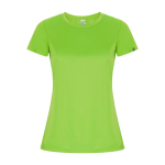T-shirt en polyester recyclé pour femme 135 g/m² Roly Direct Imola couleur vert lime deuxième vue