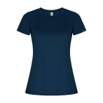 T-shirt en polyester recyclé pour femme 135 g/m² Roly Direct Imola couleur bleu marine deuxième vue