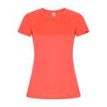 T-shirt en polyester recyclé pour femme 135 g/m² Roly Direct Imola couleur corail deuxième vue