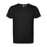 T-shirt en polyester recyclé 125 g/m² Roly Direct Estoril couleur noir deuxième vue