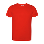 T-shirt en polyester recyclé 125 g/m² Roly Direct Estoril couleur rouge deuxième vue