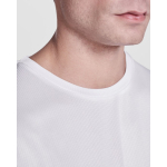 T-shirt en polyester recyclé 125 g/m² Roly Direct Estoril couleur blanc vue détaillée 1