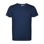 T-shirt en polyester recyclé 125 g/m² Roly Direct Estoril couleur bleu marine deuxième vue