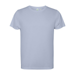 T-shirt en polyester recyclé 125 g/m² Roly Direct Estoril couleur bleu gris deuxième vue