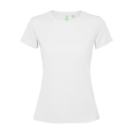 T-shirt technique recyclé pour femme 125 g/m² Roly Direct Estoril couleur blanc deuxième vue