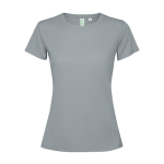 T-shirt technique recyclé pour femme 125 g/m² Roly Direct Estoril couleur gris deuxième vue