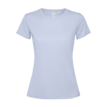 T-shirt technique recyclé pour femme 125 g/m² Roly Direct Estoril couleur bleu gris deuxième vue