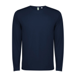 T-shirt à manches longues 125 g/m² Roly Direct Estoril L/S couleur bleu marine deuxième vue