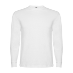 T-shirt en coton à manches longues 165 g/m² Roly Direct Pointer couleur blanc deuxième vue