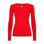 T-shirt femme à manches longues 160 g/m² Roly Direct Extreme couleur rouge deuxième vue