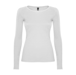 T-shirt femme à manches longues 160 g/m² Roly Direct Extreme couleur blanc deuxième vue
