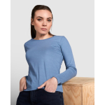 T-shirt femme à manches longues 160 g/m² Roly Direct Extreme couleur rose première vue d'usage
