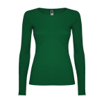 T-shirt femme à manches longues 160 g/m² Roly Direct Extreme couleur vert bouteille deuxième vue